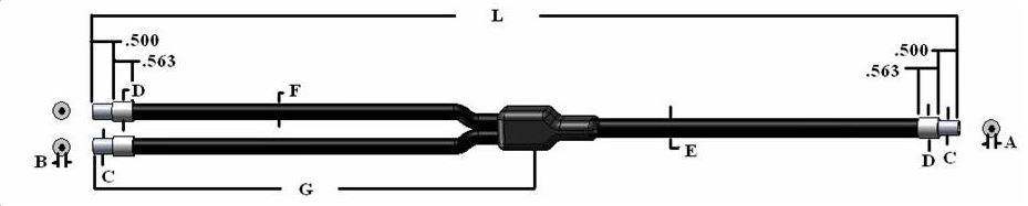 Single flexible autoclavable fiber optic, length=68 in. active fiber diameter .093 in. silicone shea