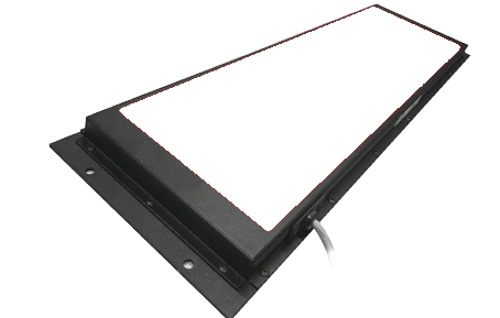 STAINLESS STEEL VERSION OF METABRIGHT 8” X 8” BACKLIGHT, BLUE LEDS, 24VDC, IP67 WITH 5 PIN EURO CON