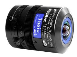 Theia Ultra Wide 1.8-3.0mm no distortion 5MP Lens, C-Mount